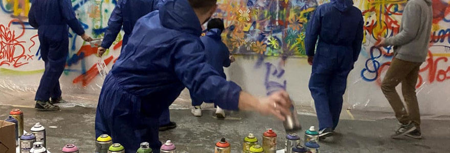 team building street art